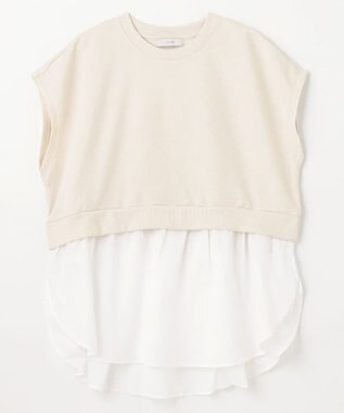 ANY L 裏毛レイヤード風トップス オフ