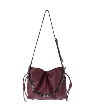 YECCA VECCA 【CLASSY.掲載】2wayチェーンギャザーバッグ Bordeaux
