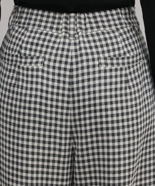 GRACE CONTINENTAL ロールアップギンガムパンツ バイカラー