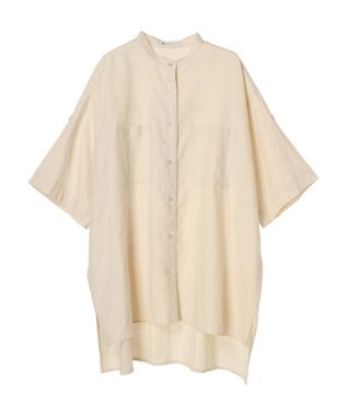 CRAFT STANDARD BOUTIQUE 【キナリノ別注】リネンレーヨンWポケットシャツ Ivory