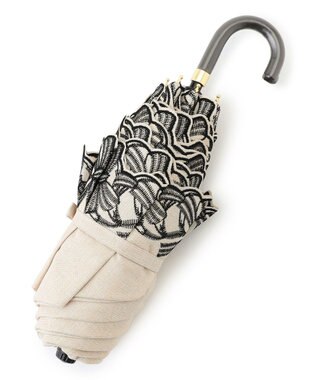 TOCCA 【晴雨兼用】DANCING RIBBON UMBRELLA 折り畳み傘 収納バッグ付き ベージュ系