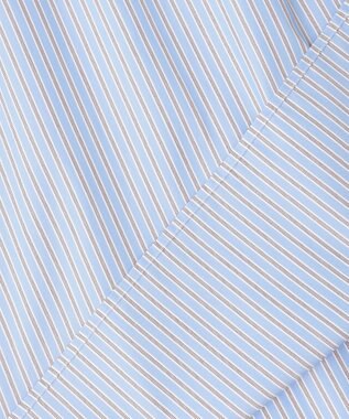 J.PRESS LADIES 【洗える】Betterコットンポリエステル ストライプ シャツカラーブラウス スカイブルー系1