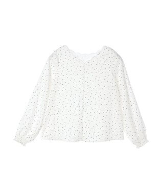 earth music&ecology スカラップブラウス Dot