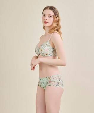 une nana cool 【リニューアル】364ブラ レース MADE WITH LIBERTY FABRIC クリアグリーン