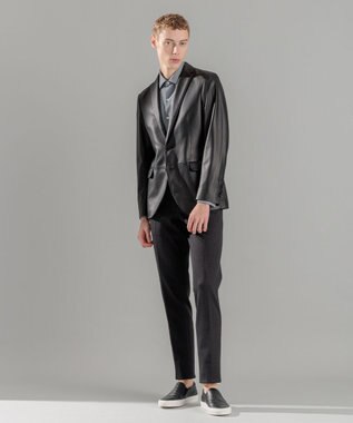 JOSEPH HOMME ハイゲージコットンジャージー 　レギュラーカラーシャツ ライトグレー系