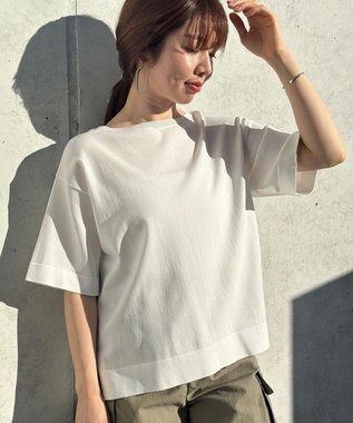 UNFILO スゴ機能 ハーフスリーブニットT オフ