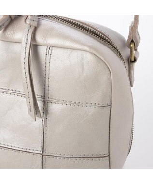 UNBILLION ピークスピーク PEAKSPEAK / 牛革パッチワークスクエアショルダー シルバー