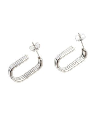 Green Parks ・ＨＡＬＦ　ＴＩＭＥ　サージカルスクエアピアス Silver