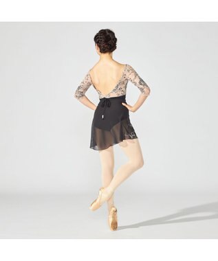 Chacott 【Nela ライン】6分袖レオタード ブラック