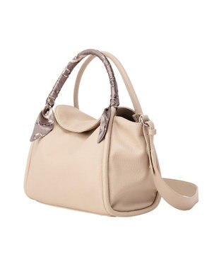 Green Parks ３ＳＥＴスカーフ付コードハンドルバッグｉｎポーチ Beige