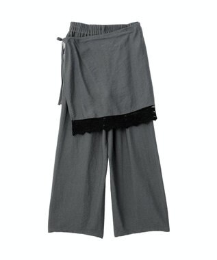 Green Parks ラップ付きパンツ Gray