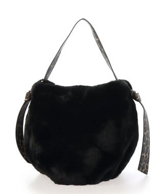 UNBILLION cachecache サイドリボンエコファー2wayショルダーバッグ