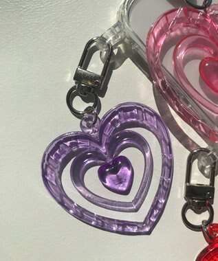 WEGO カラフルクリアハートミニキーホルダー