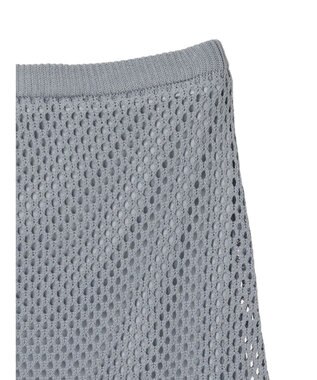 CRAFT STANDARD BOUTIQUE 配色メッシュニットスカート Grayish Blue