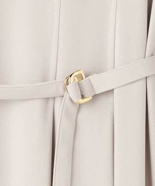 J.PRESS LADIES トリアセスムース フレア ワンピース ライトグレー系