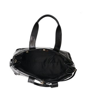 INTER-CHAUSSURES 【CHRISTIAN VILLA】ミディアムサイズレザーハンドバッグ ブラック