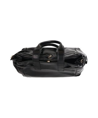INTER-CHAUSSURES 【CHRISTIAN VILLA】ミディアムサイズレザーハンドバッグ ブラック