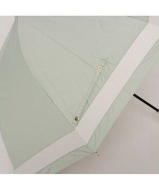 UNBILLION カシュネ cachenez / 【晴雨兼用】【日傘】UV カット率99％以上 PU切り継ぎボーダーバルーンショートパラソル グリーン