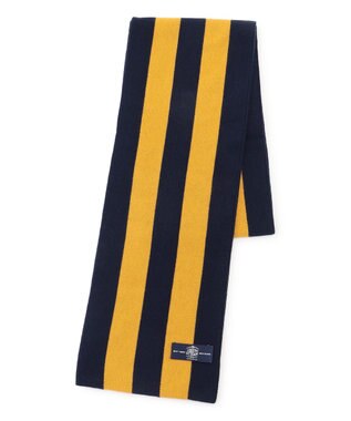 J.PRESS MEN 【J.PRESS ORIGINALS】【UNISEX】Wool Polyester Knit School Muffler イエロー系1