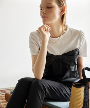 TOCCA 【洗える・消臭】BOUNCING RIBBON パンツ ブラック系