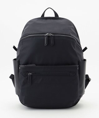 Y'SACCS 【ナイロンタフタ×リサイクルレザー】デイリーリュック ブラック