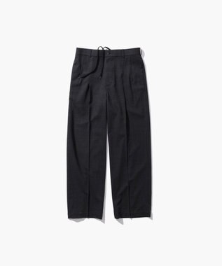 ATON TWIST WOOL GAUZE | ツータックイージーパンツ - UNISEX CHARCOAL GRAY