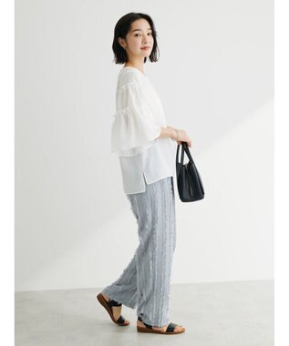 Green Parks ・ｒｉｃｈ　ｂｌｕｅ　ゴムストラップサンダル Black