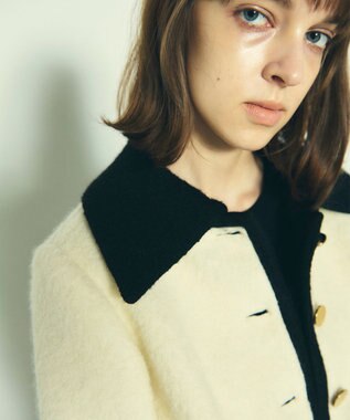 GRACE CONTINENTAL ウールパイルジャケット キナリ