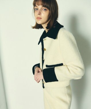 GRACE CONTINENTAL ウールパイルジャケット キナリ