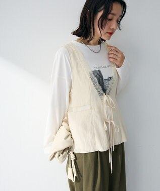 Green Parks ランジェリー風サテンビスチェ