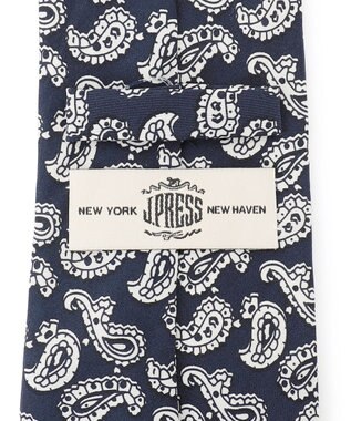 J.PRESS MEN ハンドプリントペイズリー ネクタイ ダルブルー系6