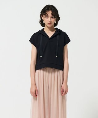 GRACE CONTINENTAL クロップトジャージトップ ブラック