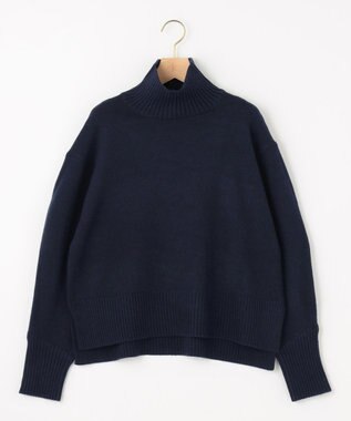 組曲 ウールカシミヤミックス ロールネック ニット ネイビー系