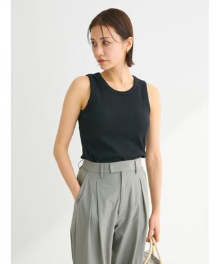 Green Parks ・ＳＵＧＡＲ　ＳＰＯＯＮリブタンクトップ（パット付） Black