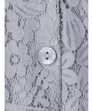 earth music&ecology フラワーレースブラウス Light Gray