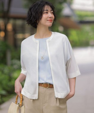 J.PRESS LADIES L SHEER LIGHT KNIT ブルゾン