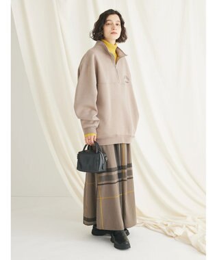 CRAFT STANDARD BOUTIQUE 先染めチェック（大）スカート Khaki