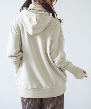 OP／FILA 【OP】ネックウォーマー付き裏毛パーカー グレー