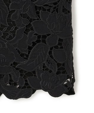 BEIGE， CITRINE / エンブロイダリーレースイージースカート Black