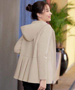 Tiaclasse ソフトダンボールバックフレアフーディー ライトベージュ