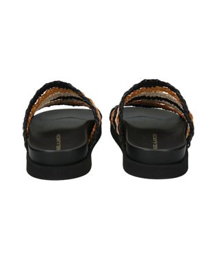 INTER-CHAUSSURES 【ANGEL ALARCON】フットベッドラフィアサンダル マルチ雑材