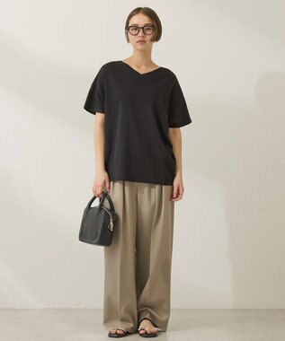 AMERICAN HOLIC 【接触冷感】フレンチスリーブコクーンプルオーバー Black