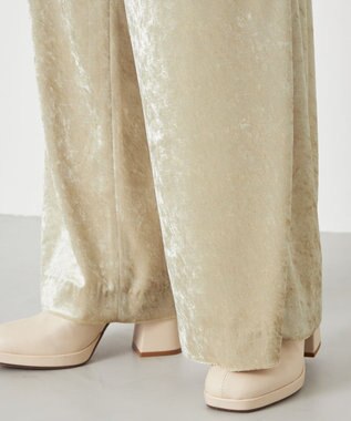 NAVE 【ReNAVE】クラッシュベロア パンツ ライトベージュ系