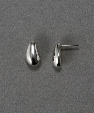  〈金属アレルギー対応〉パフメタルピアス　シルバー/ニッケルフリー