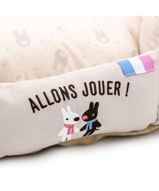 PET PARADISE リサとガスパール キルトカドラー Ｍ グレー×ベージュ