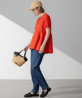 23区 S 【洗える】23区DENIM ボーイズテーパード パンツ ダルブルー系