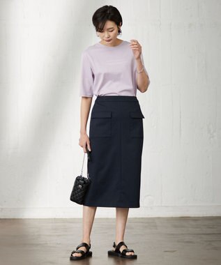 J.PRESS LADIES ロゴ Tシャツ ふじ色系