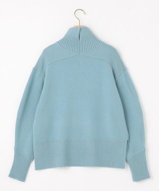 組曲 L ウールカシミヤミックス ロールネック ニット パウダーブルー系