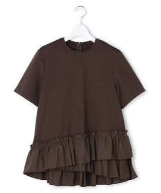 23区 【R(アール)】クロスフリルジャージー ランダムフリル Tシャツ