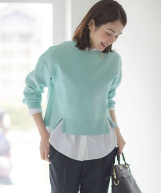 組曲 コットンシャーティング ベーシックシャツ アイボリー系